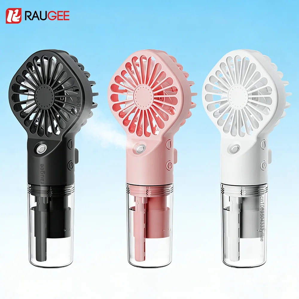Mini Ventilateur Brumisateur Portable – Rechargeable USB, 4 Vitesses, Puissant | Ventilateur à Brume d'Eau pour Extérieur et Usage Personnel